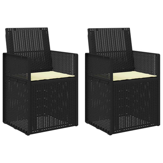 vidaXL Καρέκλες Εστιατορίου Κήπου 2 pcs Ανθρακί και Κρεμ PP