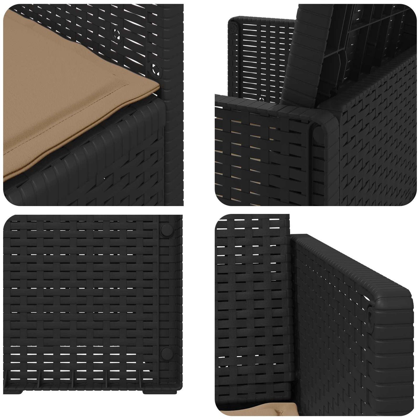 vidaXL Καρέκλες Εστιατορίου Κήπου 2 pcs Ανθρακί και Taupe PP