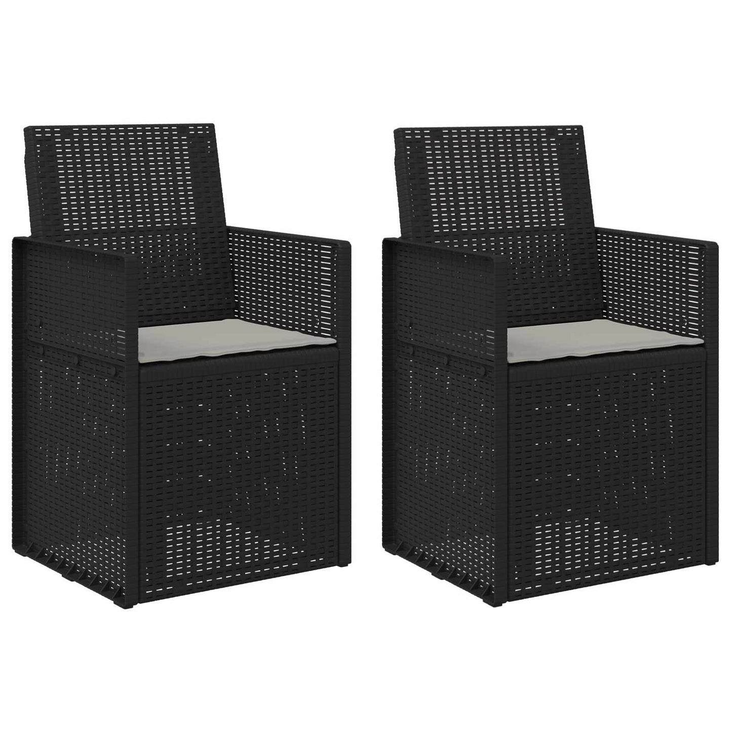 vidaXL Καρέκλες Εστιατορίου Κήπου 2 pcs Ανθρακί και Ανοιχτό γκρι PP