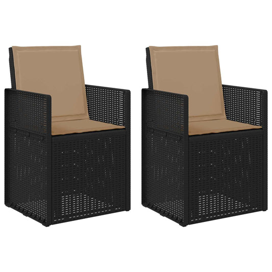vidaXL Καρέκλες Εστιατορίου Κήπου 2 pcs Ανθρακί και Taupe PP