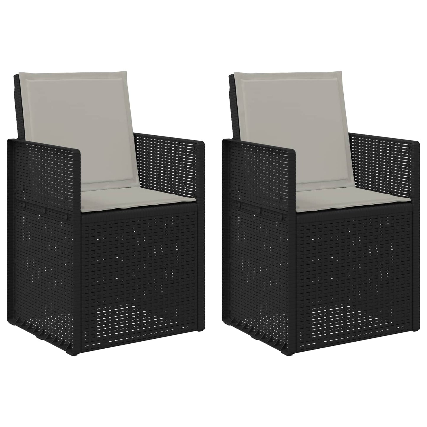 vidaXL Καρέκλες Εστιατορίου Κήπου 2 pcs Ανθρακί και Ανοιχτό γκρι PP