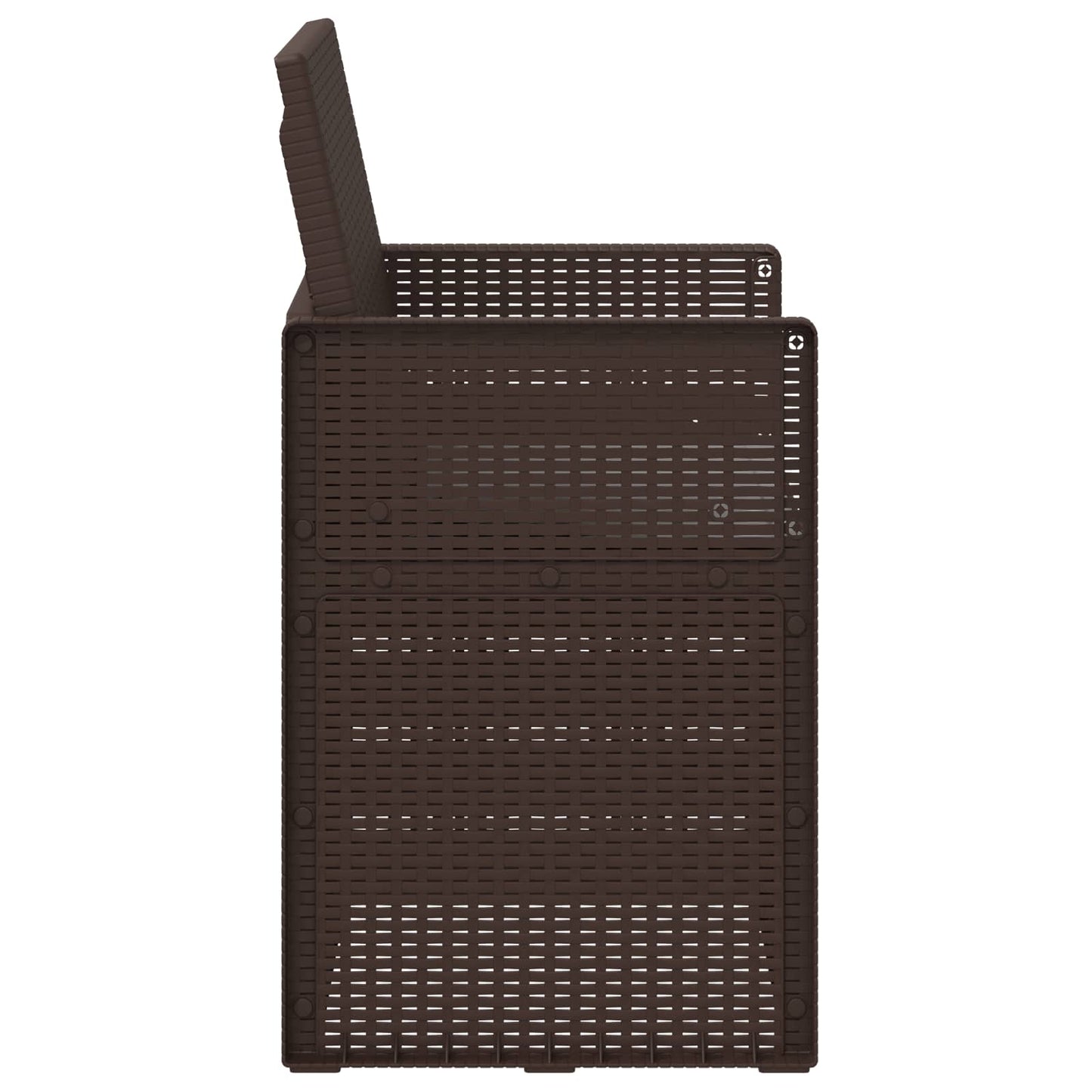 vidaXL Καρέκλες Εστιατορίου Κήπου 2 pcs Καφέ και Ανοιχτό Γκρι PP