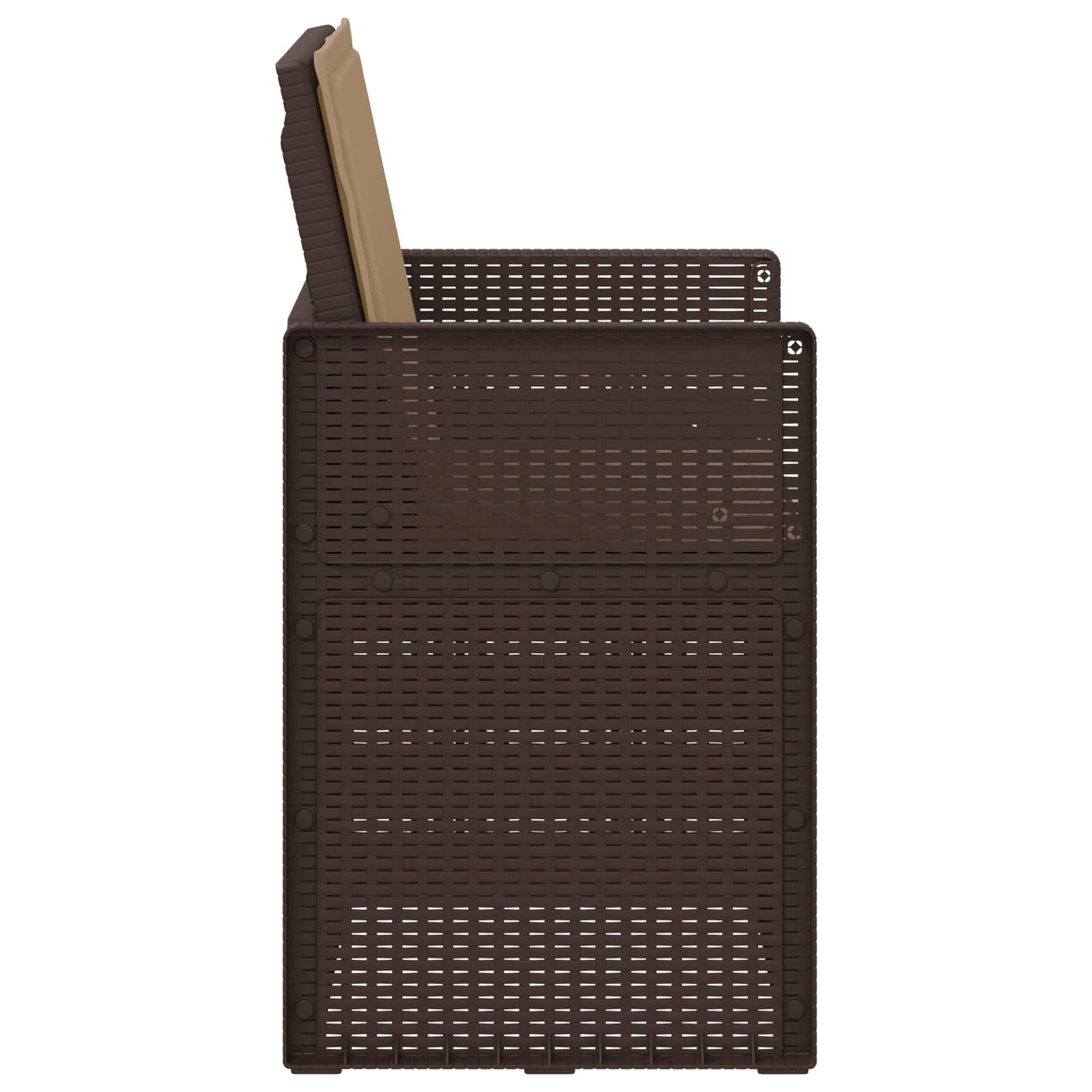 vidaXL Καρέκλες Εστιατορίου Κήπου 2 pcs Καφέ και Taupe PP