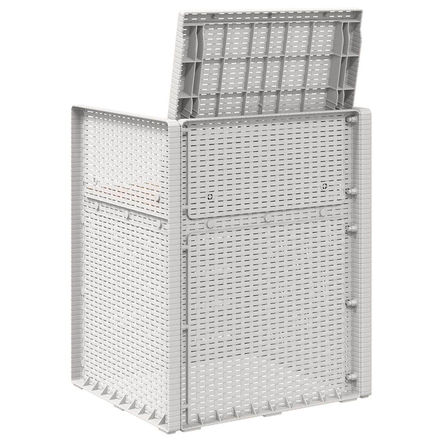 vidaXL Καρέκλες Εστιατορίου Κήπου 2 pcs Λευκό και Taupe PP