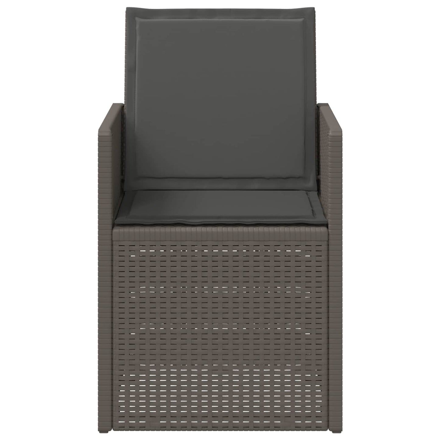 vidaXL Καρέκλες Εστιατορίου Κήπου 2 pcs Ανοιχτό Γκρι και Ανθρακί PP