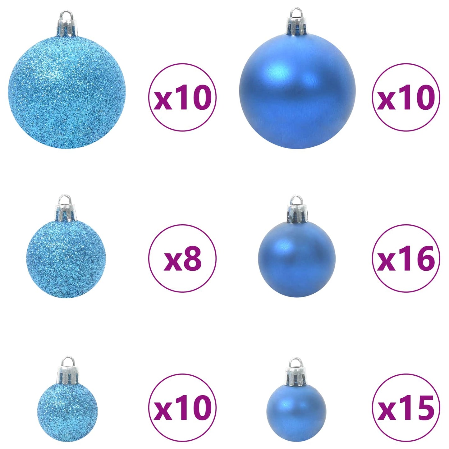 vidaXL Τεχνητό Χριστουγεννιάτικο Δέντρο Λευκό 180 cm PVC και Ατσάλι