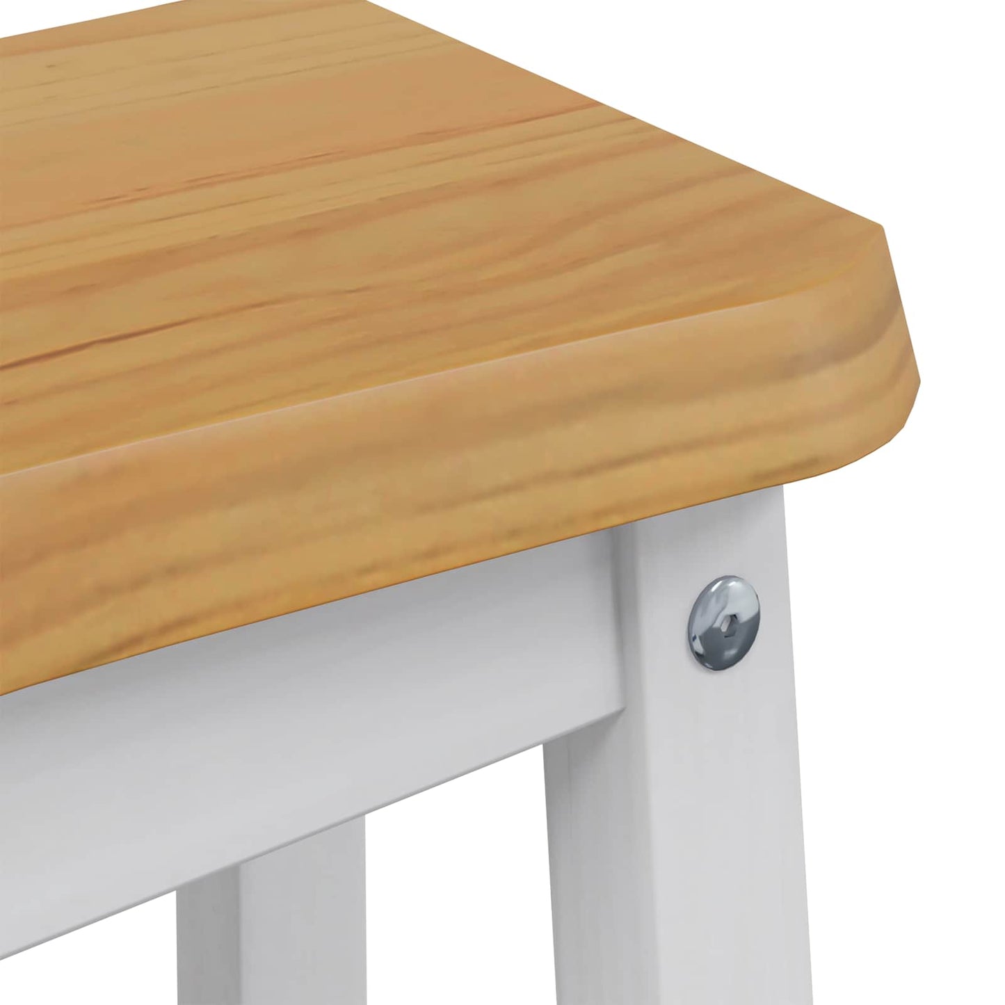 VidaXL Μπαρ σκαμπό EKAI 2 pcs Λευκό 40 x 29 x 45,5 εκ