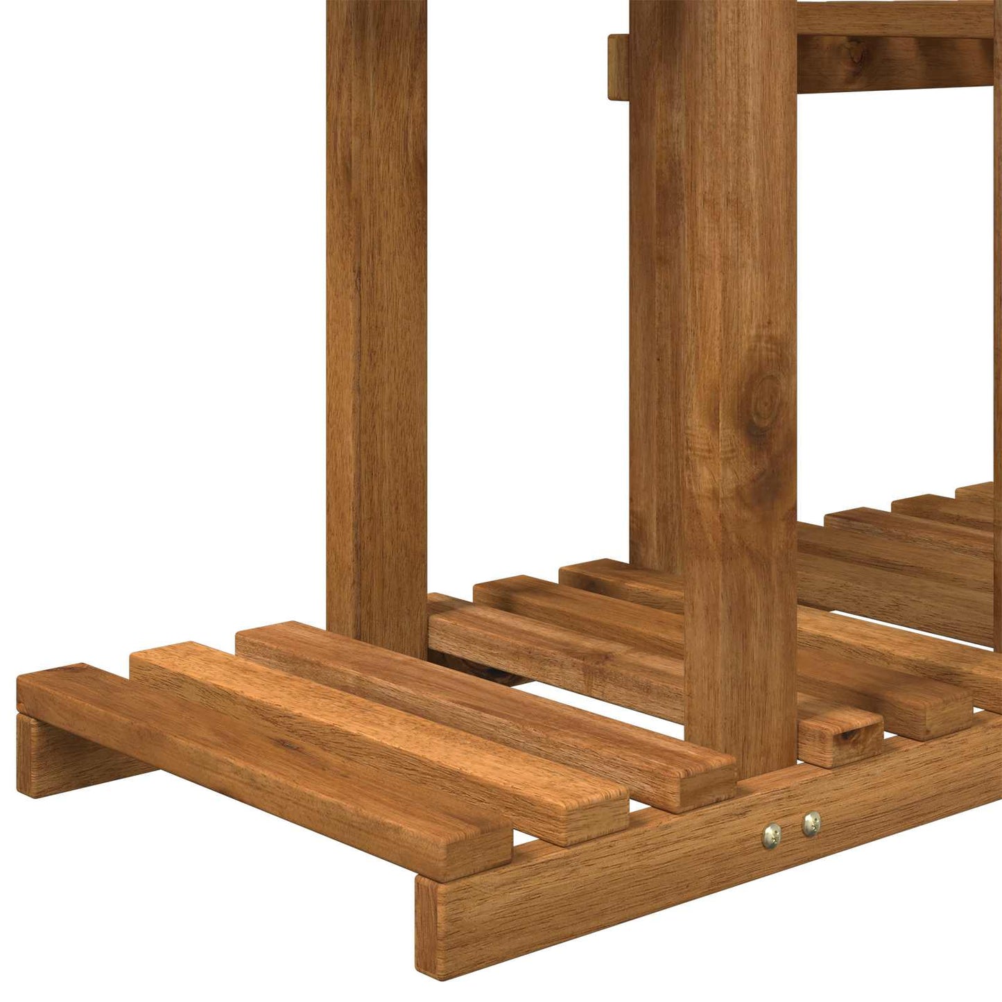 vidaXL Βάση φυτών Φυσικό 123 x 25 x 114,5 εκ. Στερεό Ξύλο Ακακίας