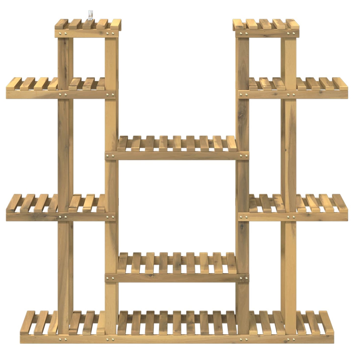 vidaXL Βάση φυτών Λευκό 123 x 25 x 114,5 εκ. Στερεό Ξύλο Ακακίας