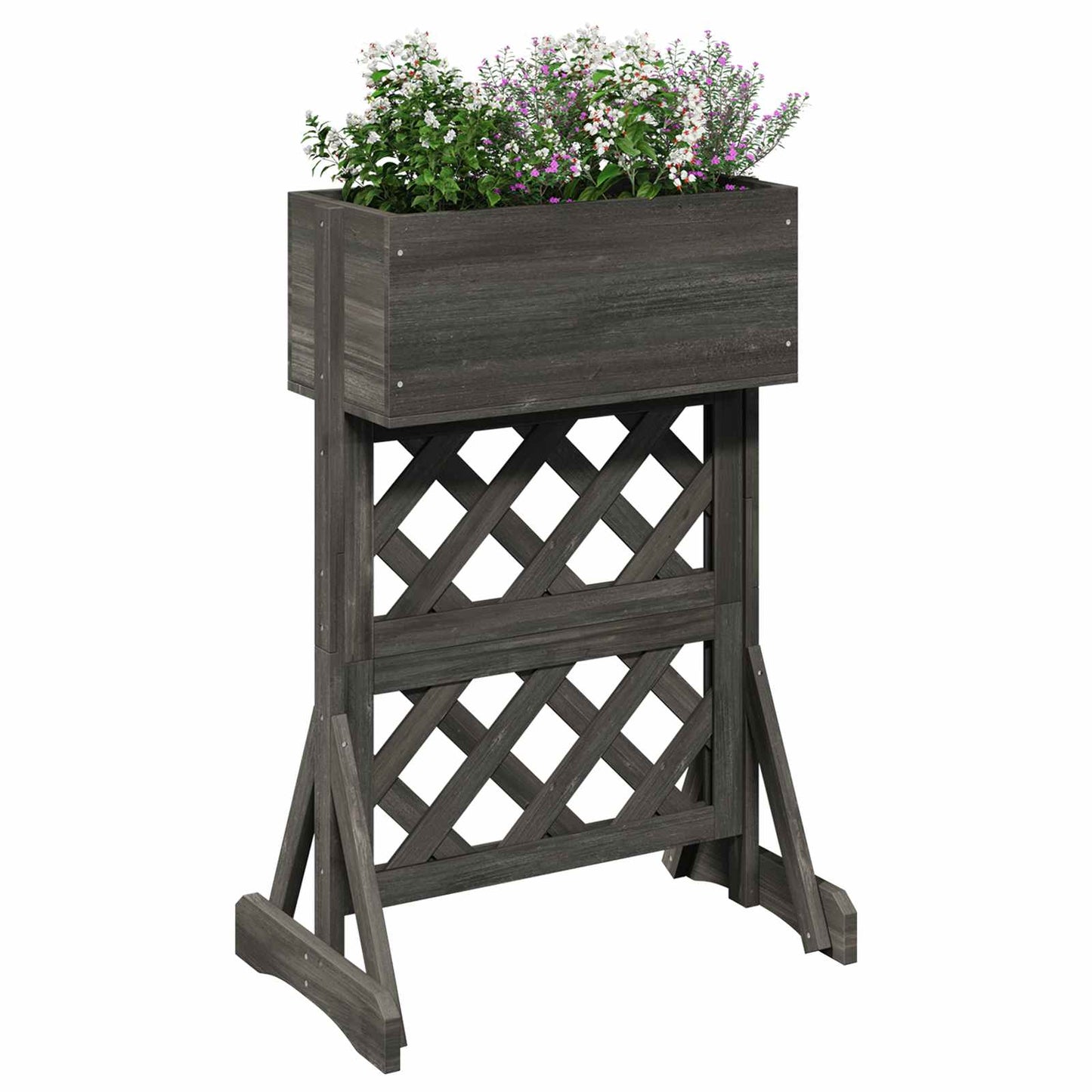 vidaXL Καθέτος κήπος με πέργκολα Γκρι 48 x 30 x 70,5 εκ