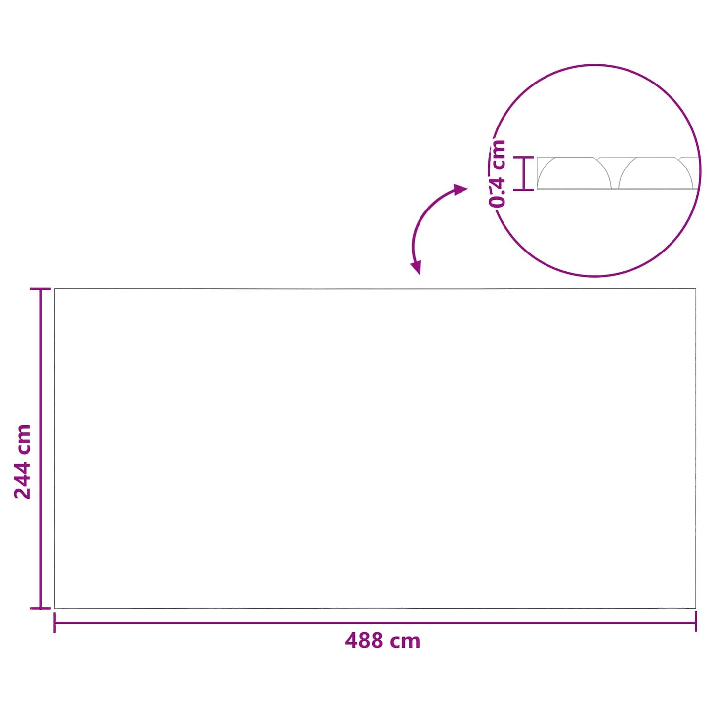 vidaXL Ηλιακή Κάλυψη Πισίνας Βαρέως Τύπου 488 x 244 εκ 200 μμ