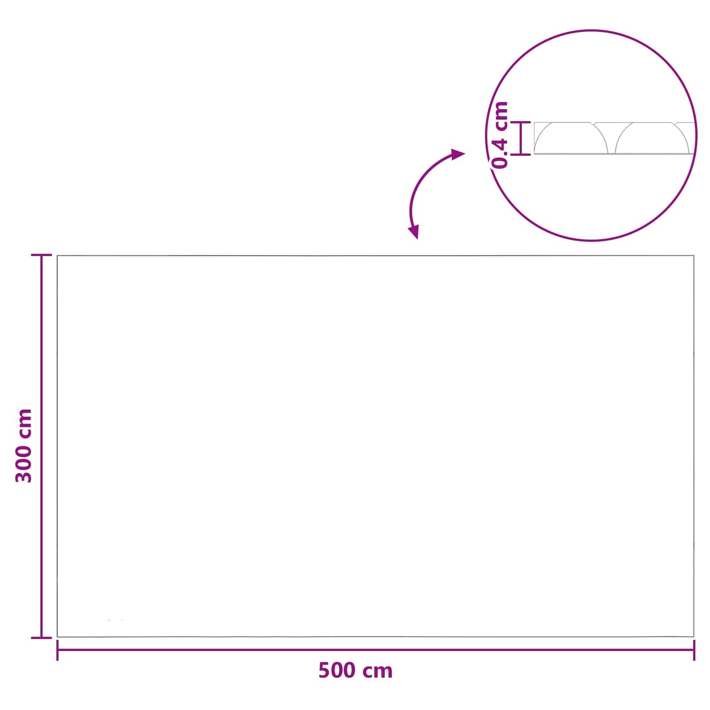 vidaXL Ηλιακή Κάλυψη Πισίνας Βαρέως Τύπου 500 x 300 εκ 200 μμ