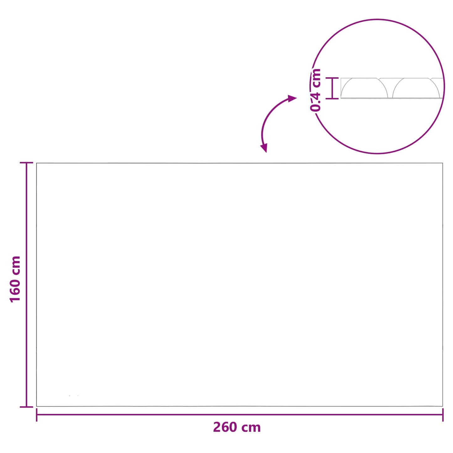 vidaXL Επιπλέον Βαριά Καλύμματα Πισίνας Ηλίου 260 x 160 εκ τετράγωνο