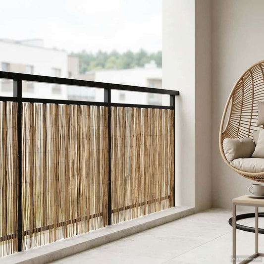 vidaXL Φράχτης Κήπου Καρβουνιασμένο 600 x 100 cm Καλάμι