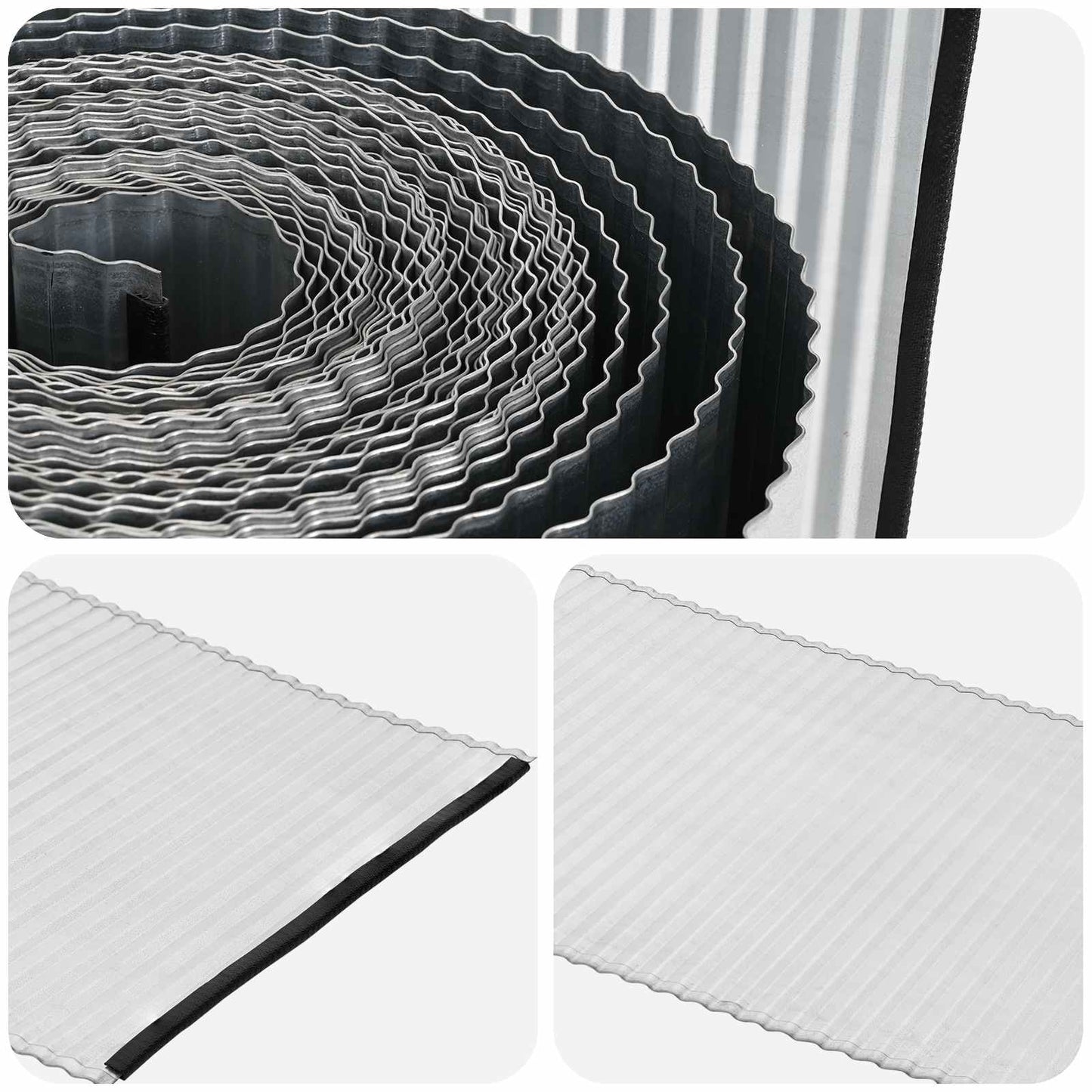 vidaxl Περίγραμμα γκαζόν 20 μ x 30 εκ Γαλβανισμένος Χάλυβας Ασημί
