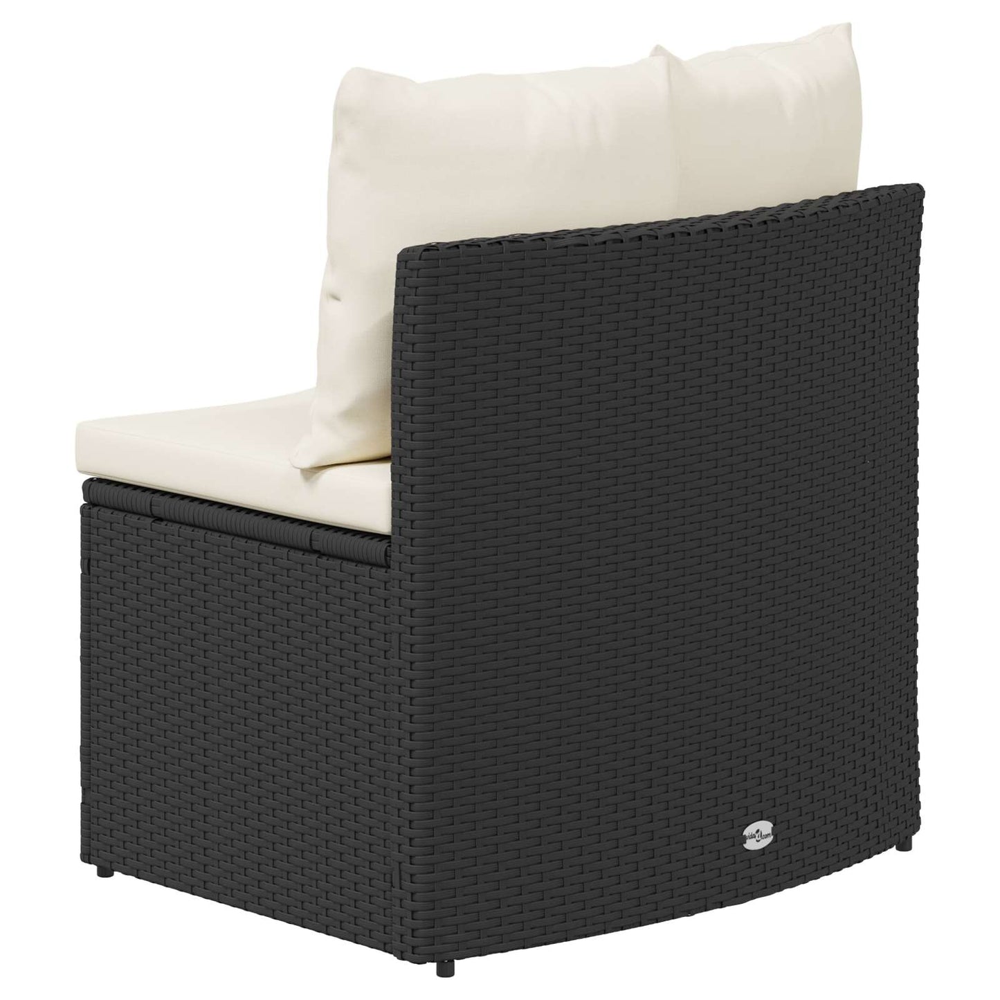 vidaXL Σετ Καναπέ 2 pcs Μαύρο Στερεό Ξύλο Ακακίας και Πολυ Ράτταν