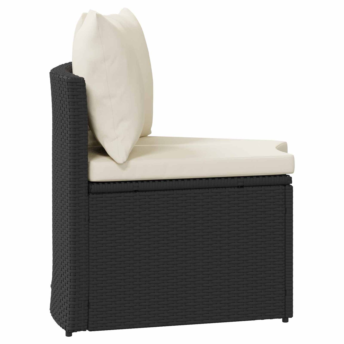 vidaXL Σετ Καναπέ 2 pcs Μαύρο Στερεό Ξύλο Ακακίας και Πολυ Ράτταν