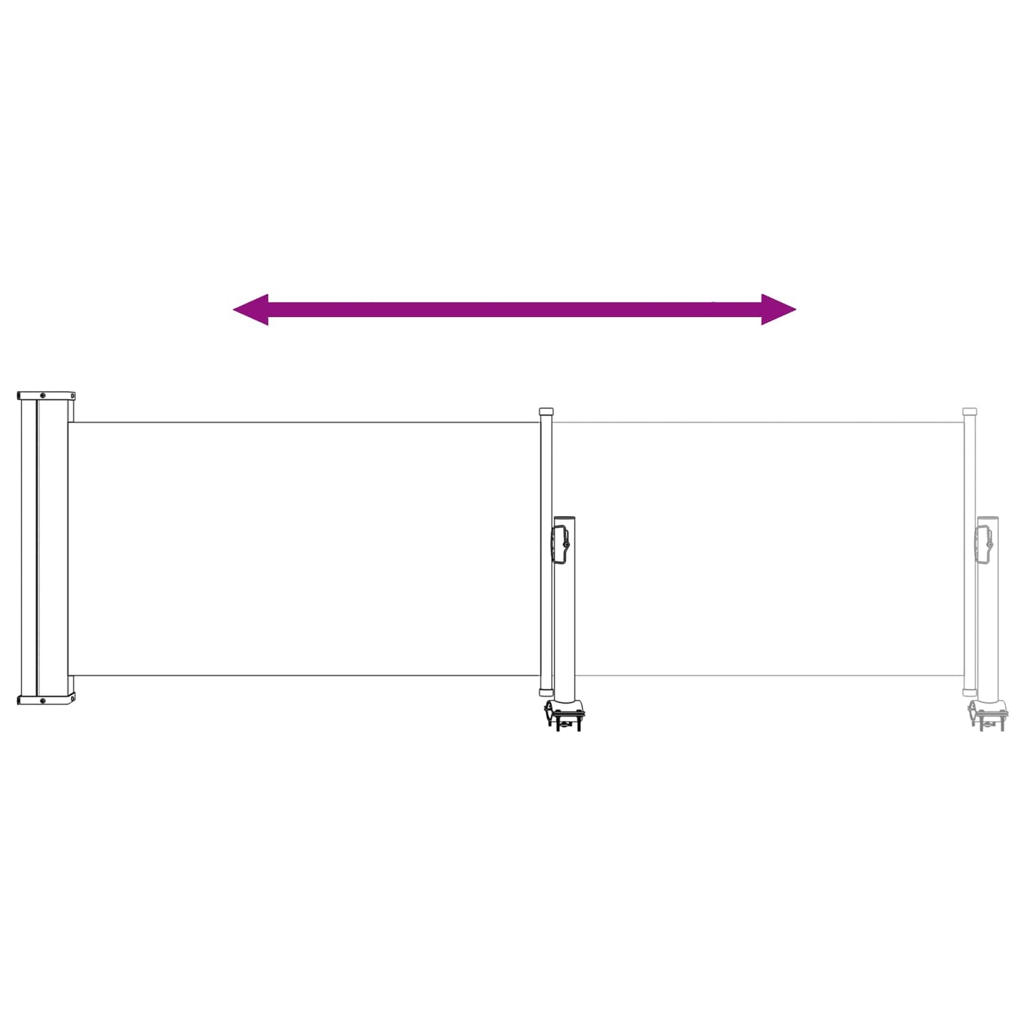 vidaXL Προστασία Πλευράς 80 x 300 cm 100% πολυεστέρας σίδερο χάλυβας