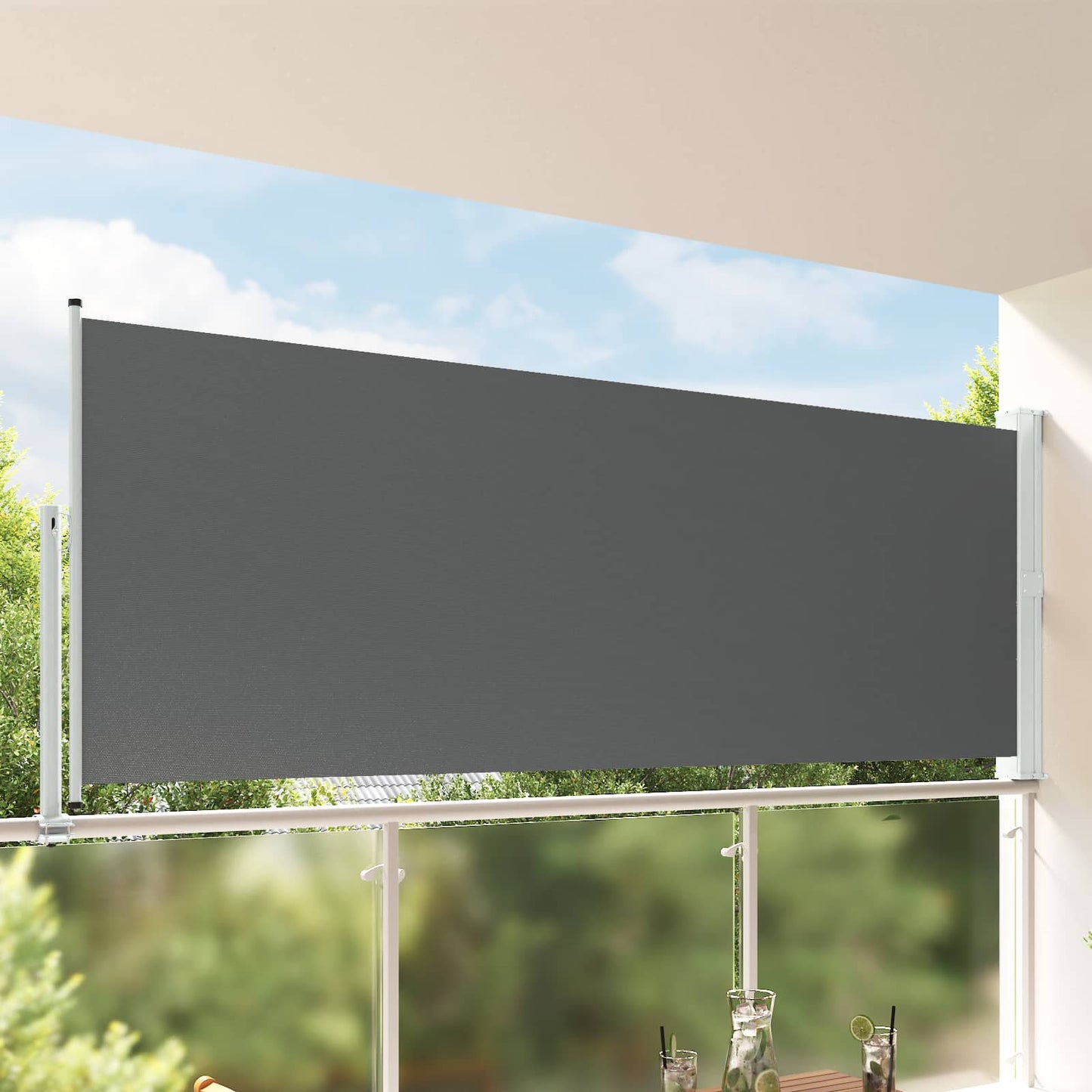 vidaXL Προστασία Πλευράς 160 x 300 cm Ορθογώνιος Ανθρακί