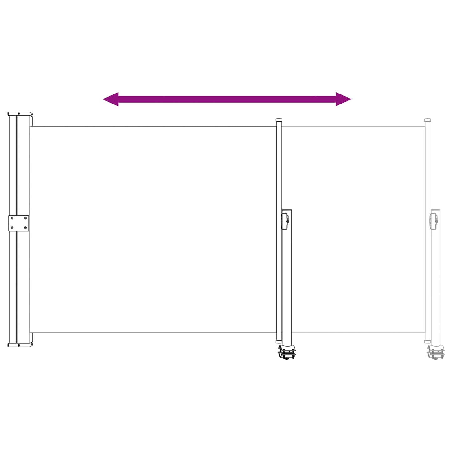 vidaXL Προστασία Πλευράς 160 x 300 cm Ορθογώνιος Ανθρακί