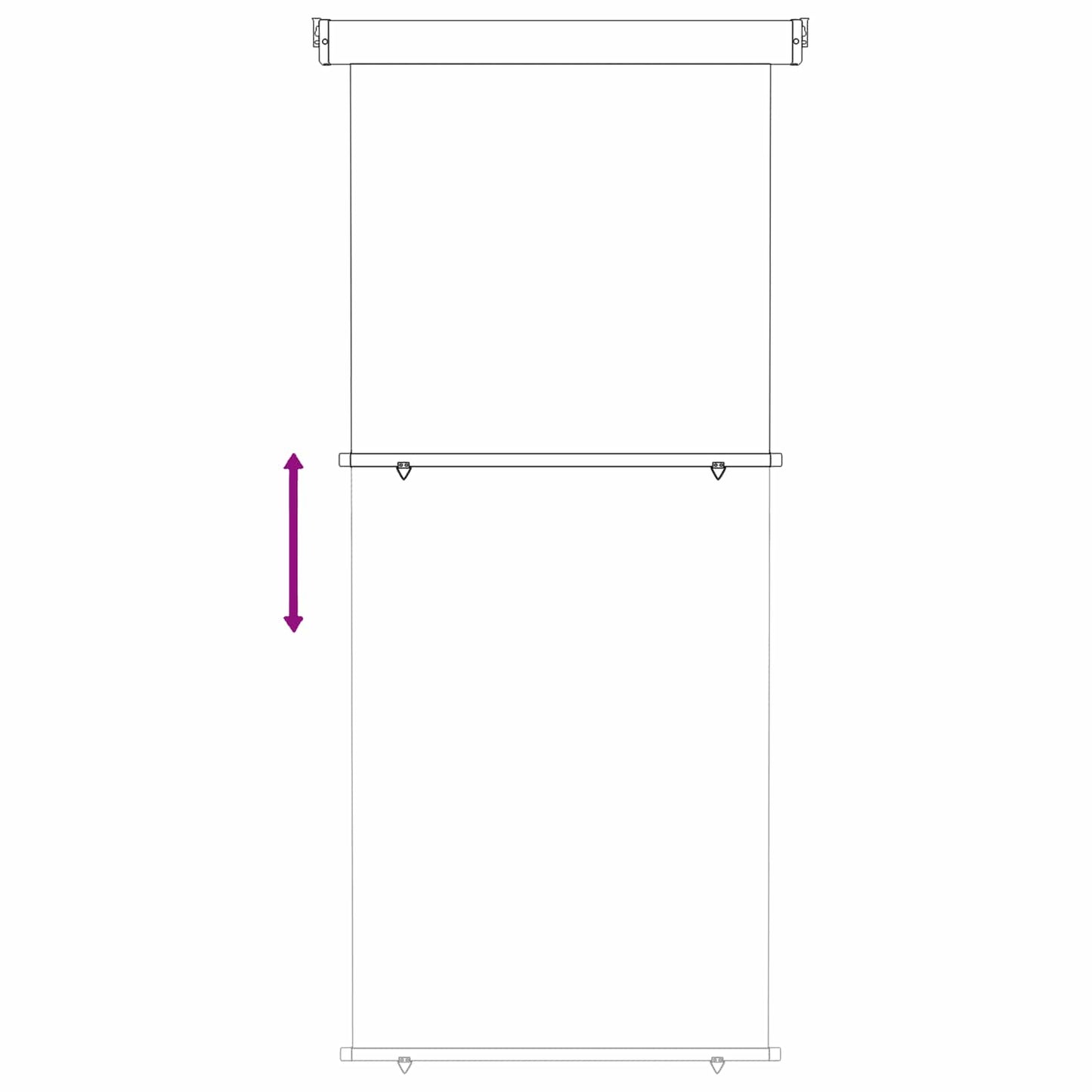 vidaXL Αυλούπα Πλευράς Μπαλκονιού 60 x 250 cm