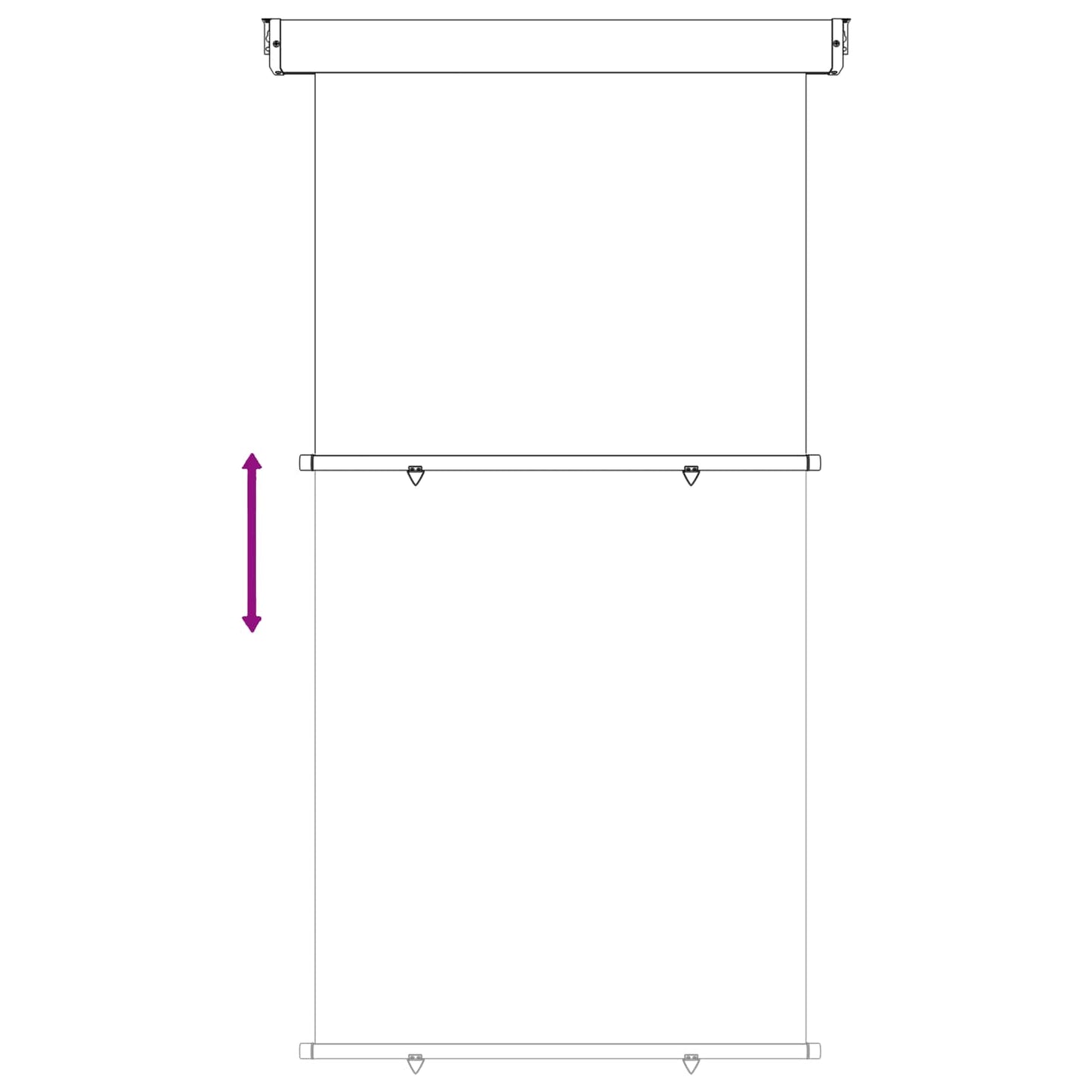 vidaXL Αυλούπα Πλευράς Μπαλκονιού 117 x 250 εκ