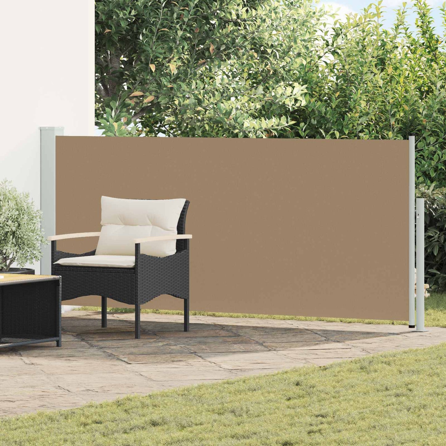vidaXL Ανακλινόμενος Πλευρικός Απλώστρα 120 x 300 cm Πολυεστέρας