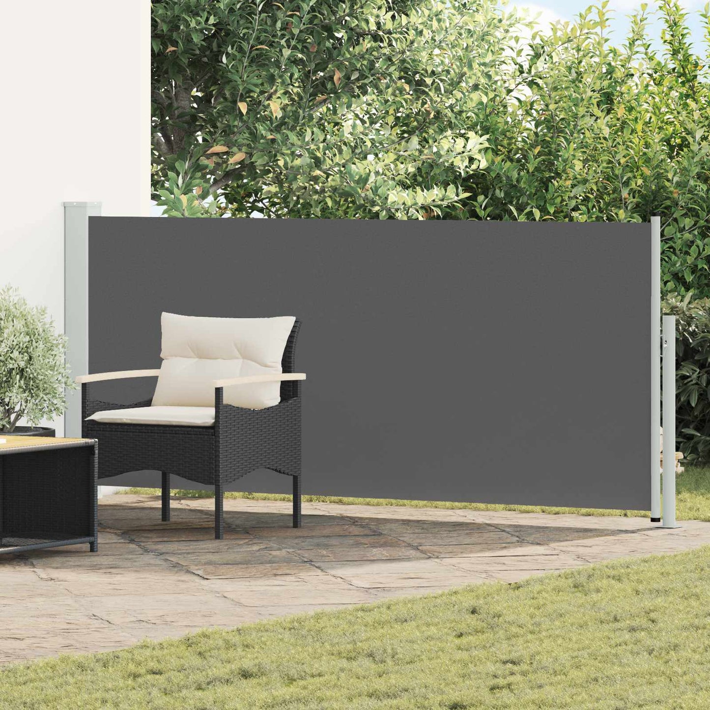 vidaXL Ανακλινόμενος Πλευρικός Απλώστρα 120 x 300 cm Πολυεστέρας