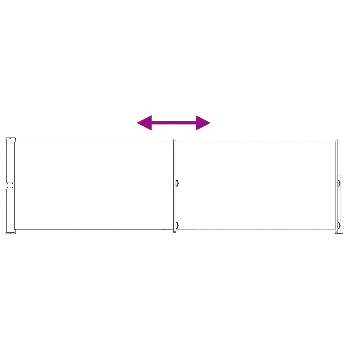 vidaXL Ανακλινόμενος Πλευρικός Απλώστρα 160 x 300 cm