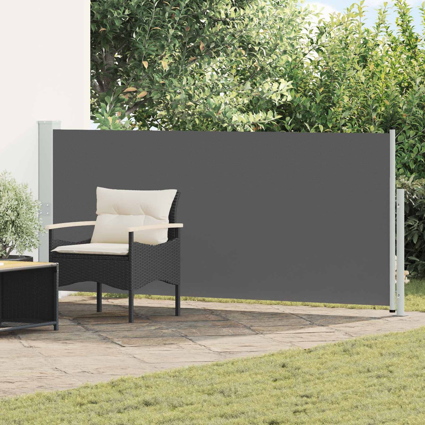 vidaXL Ανακλινόμενος Πλευρικός Απλώστρα 170 x 300 cm Πολυεστέρας