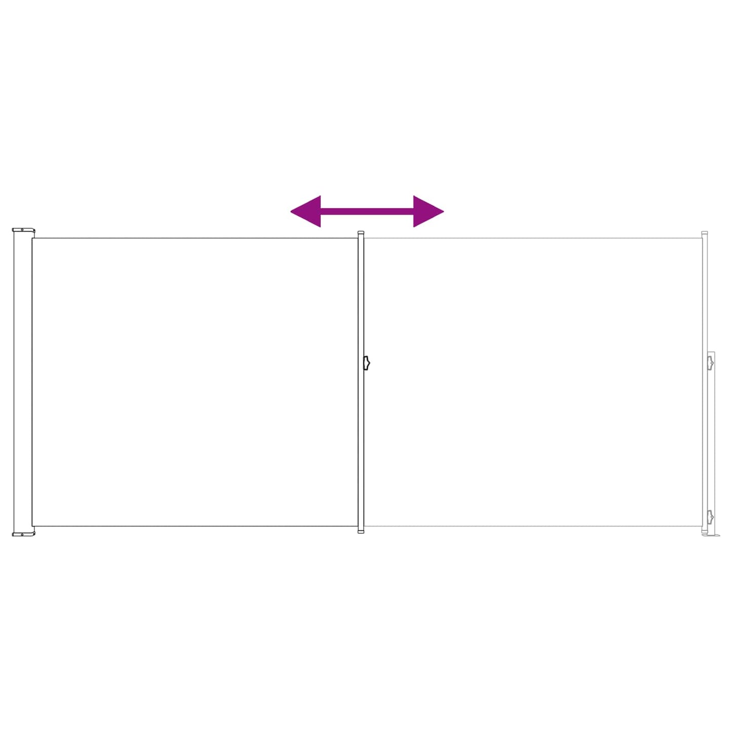 vidaXL Ανακλινόμενος Πλευρικός Απλώστρα 200 x 300 cm