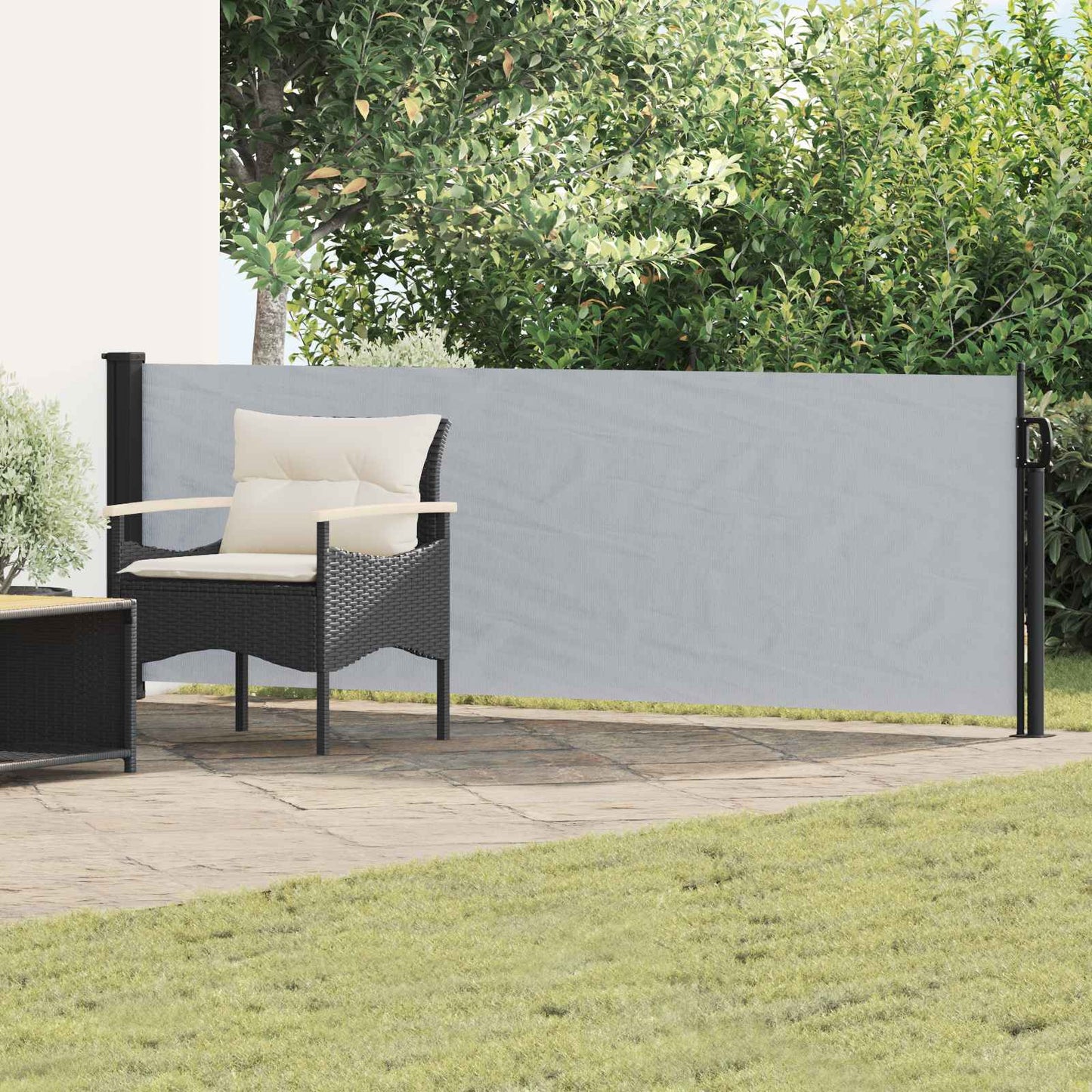 vidaXL Ανακλινόμενος Πλευρικός Απλώστρα 300 x 100 cm Πολυεστέρας