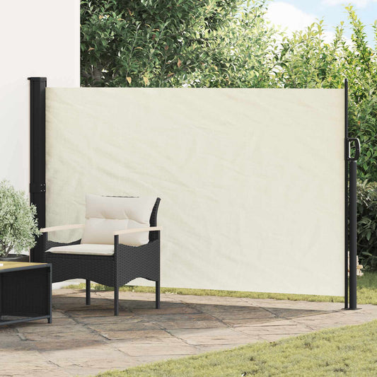vidaXL Ανακλινόμενος Πλευρικός Απλώστρα Κρεμ 300 x 170 cm Πολυεστέρας