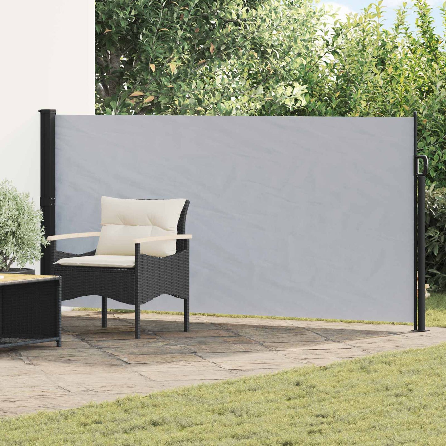 vidaXL Ανακλινόμενος Πλευρικός Απλώστρα 500 x 160 cm Πολυεστέρας