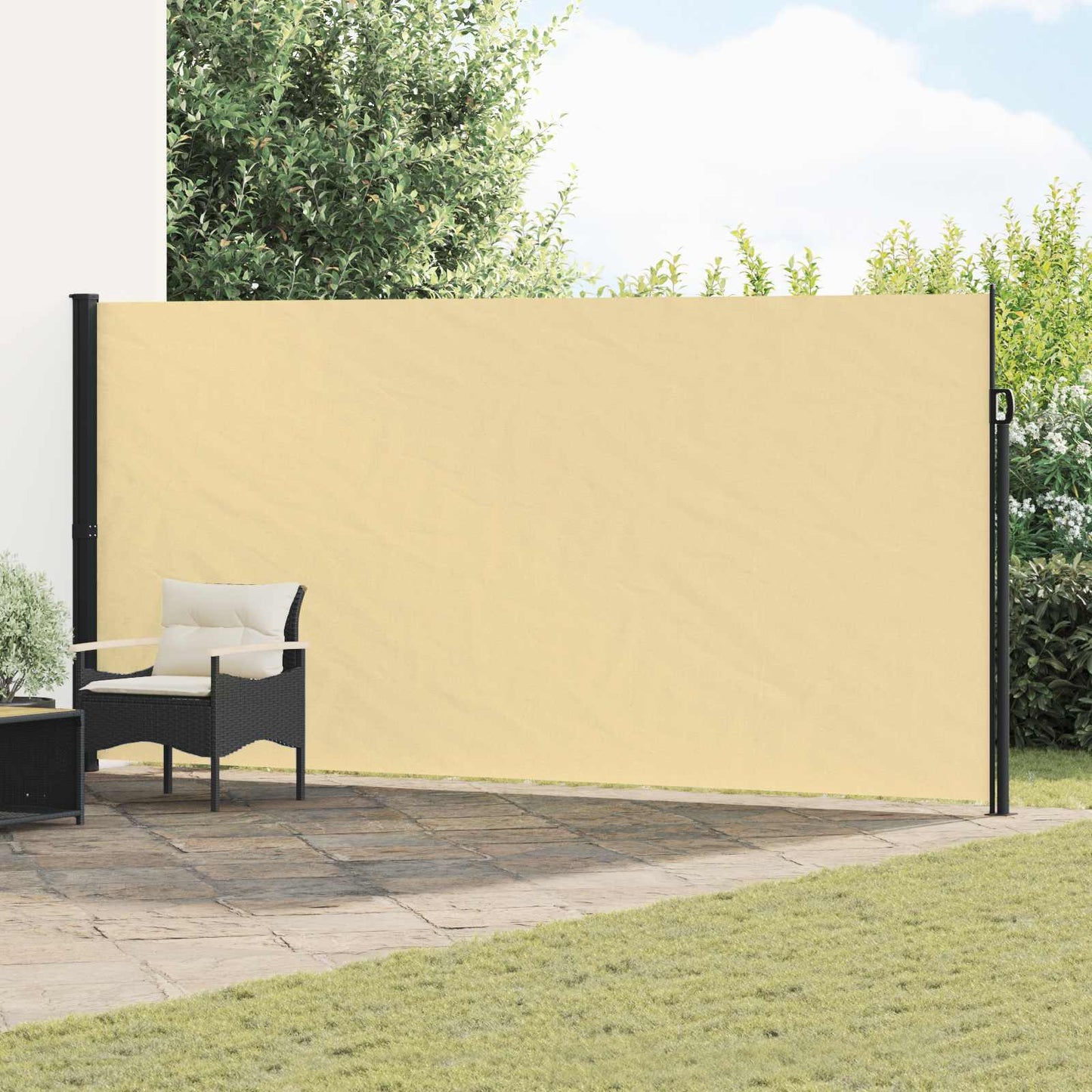 vidaXL Ανακλινόμενος Πλευρικός Απλώστρα 600 x 200 εκ. Πολυεστέρας