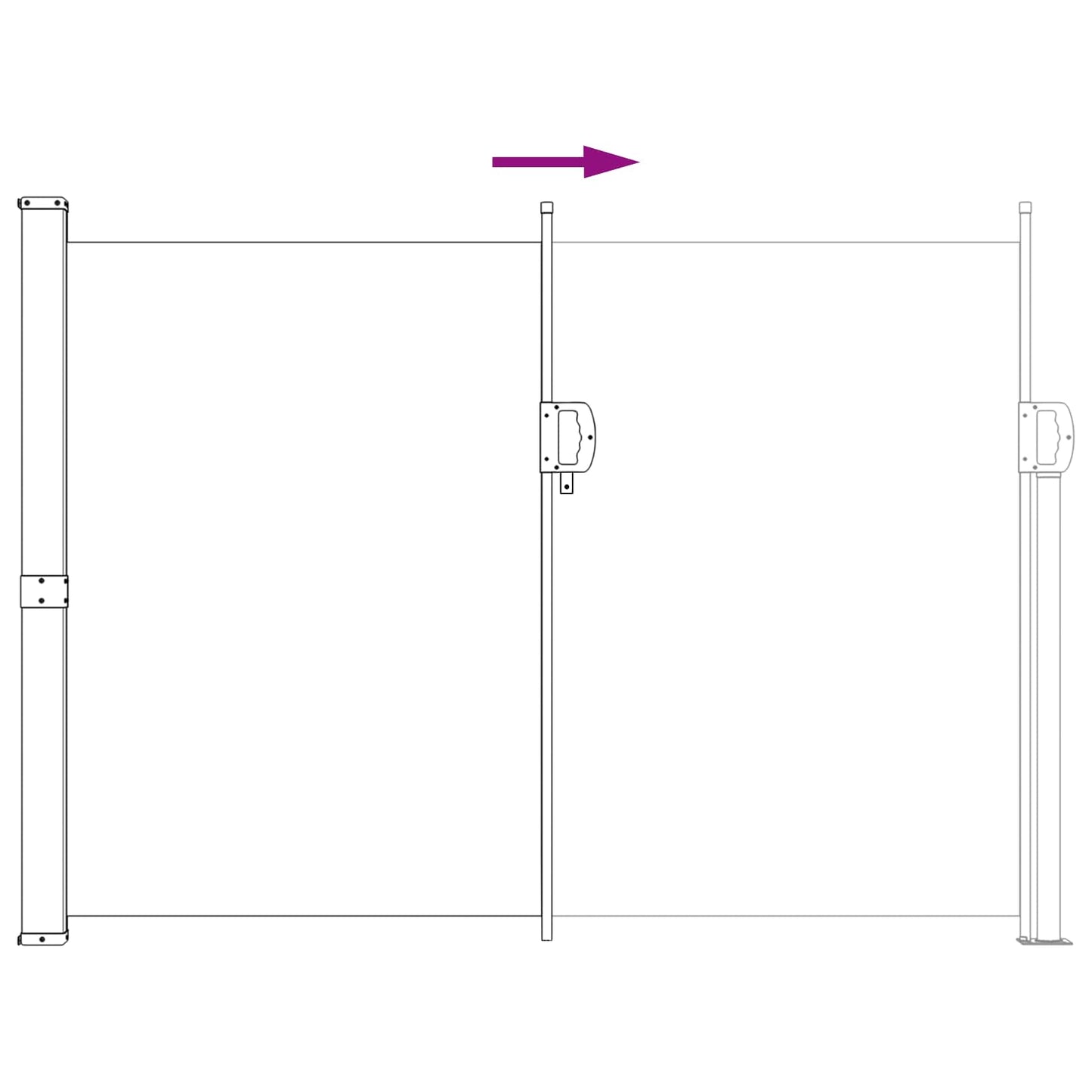 vidaXL Ανακλινόμενος Πλευρικός Απλώστρα 160 x 300 cm