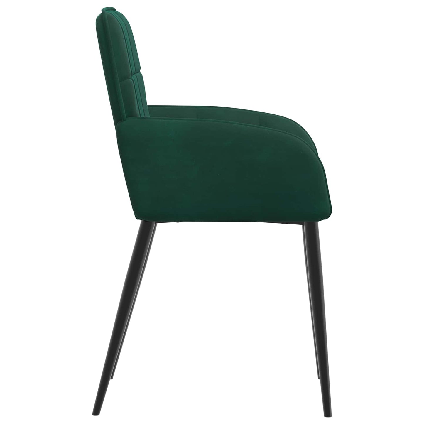 vidaXL Καρέκλες φαγητού 4 pcs Βελούδο Σκούρο Πράσινο 57 x 50 x 85 εκ.