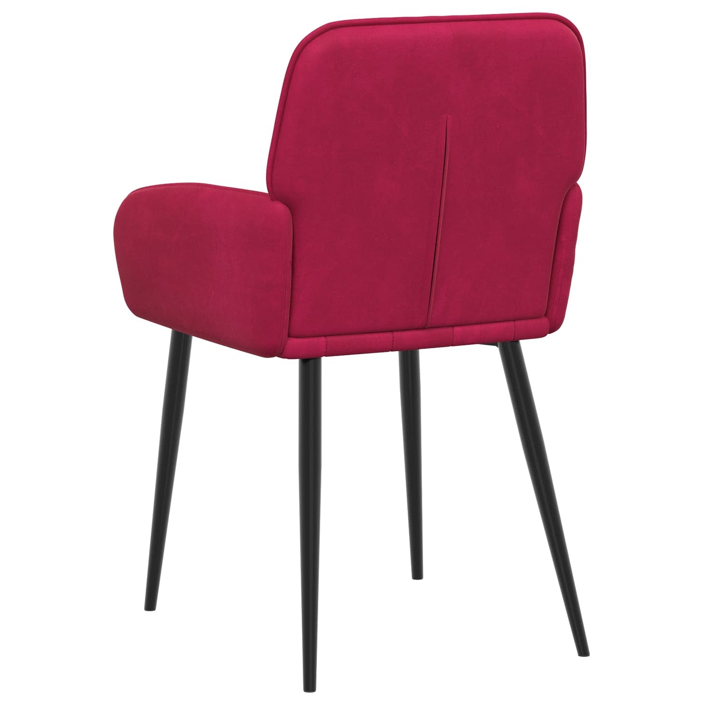 vidaXL Καρέκλες φαγητού 4 pcs Βελούδο Κόκκινο 57 x 50 x 85 εκ.