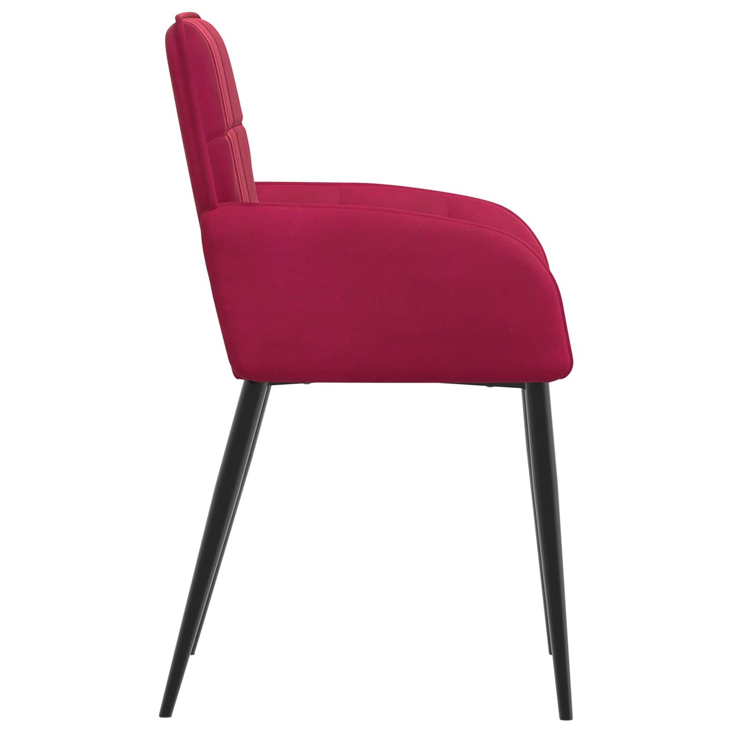 vidaXL Καρέκλες φαγητού 4 pcs Βελούδο Κόκκινο 57 x 50 x 85 εκ.