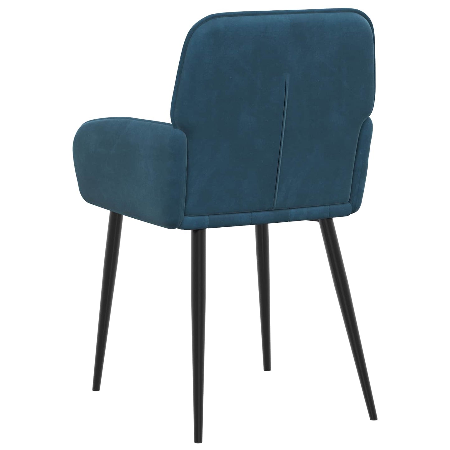 vidaXL Καρέκλες φαγητού 4 pcs Βελούδο Μπλε 57 x 50 x 85 εκ.