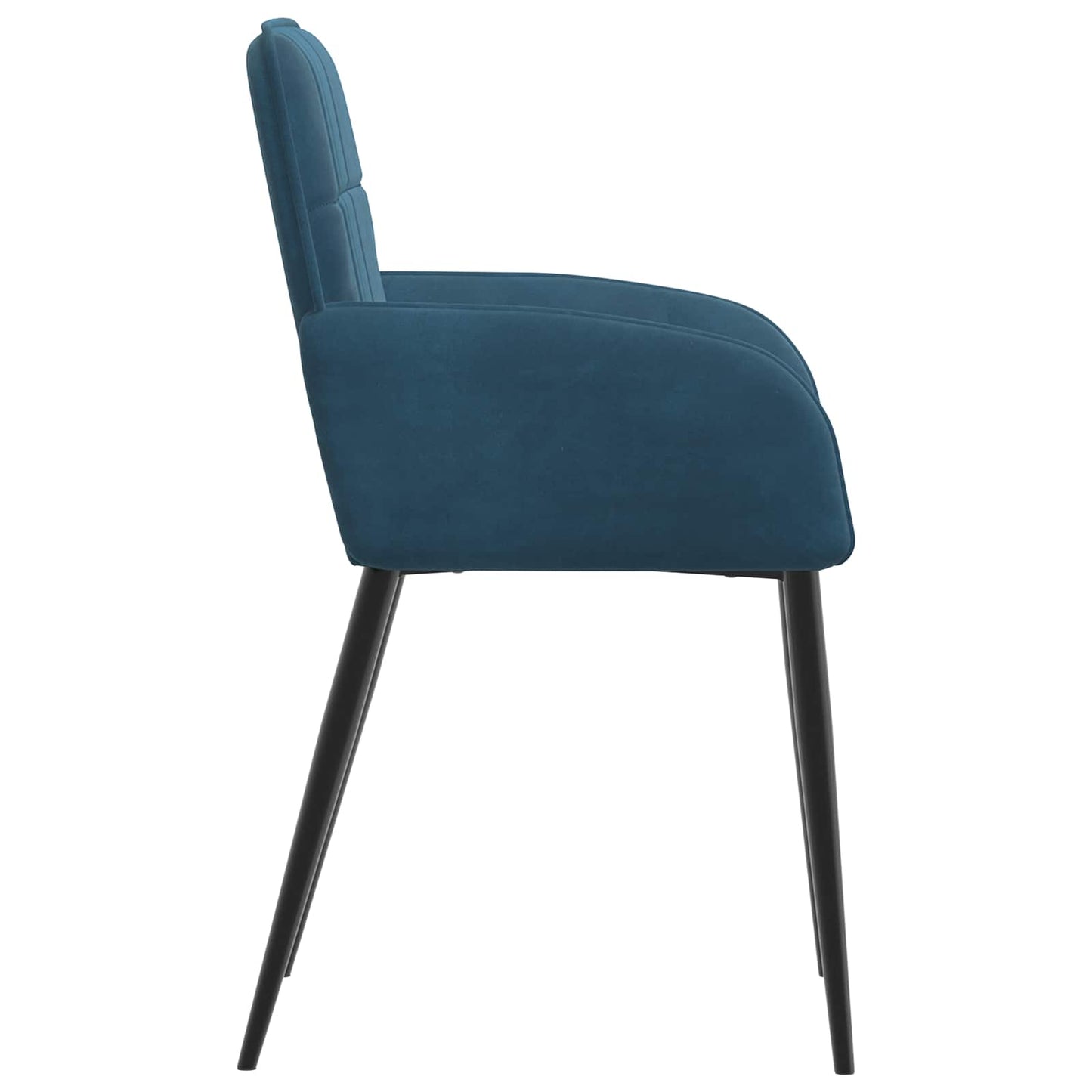 vidaXL Καρέκλες φαγητού 4 pcs Βελούδο Μπλε 57 x 50 x 85 εκ.