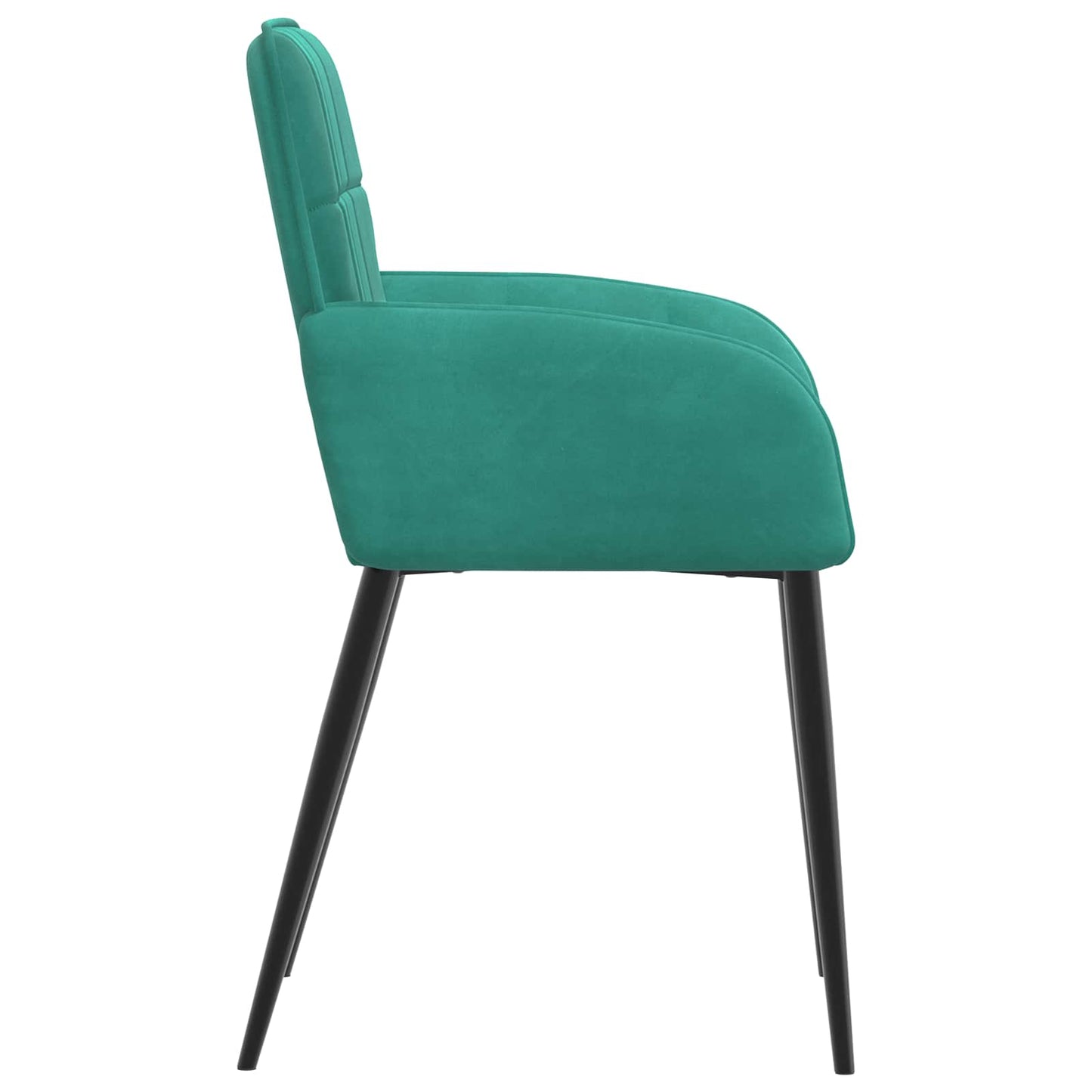 vidaXL Καρέκλες φαγητού 4 pcs Βελούδο Τιρκουάζ 57 x 50 x 85 εκ.