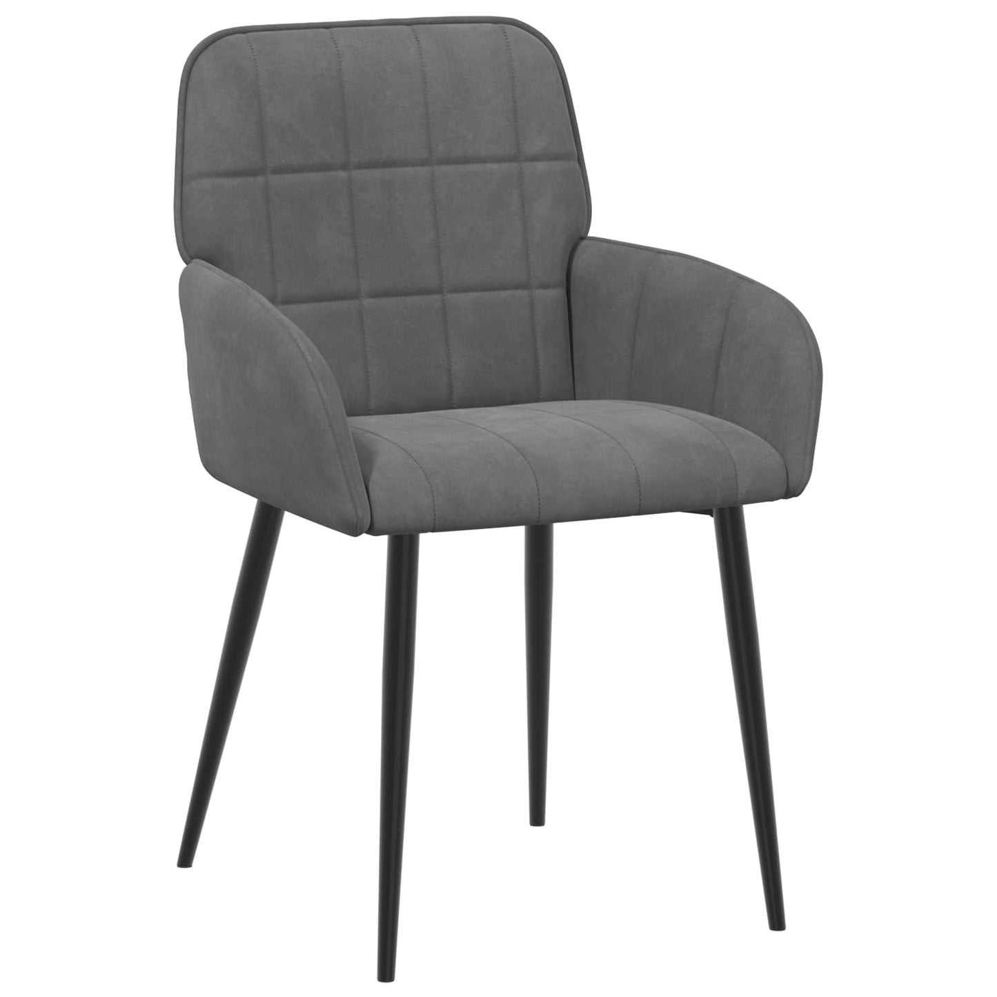 vidaXL Καρέκλες φαγητού 6 pcs Βελούδο Σκούρο Γκρι 57 x 50 x 85 εκ.