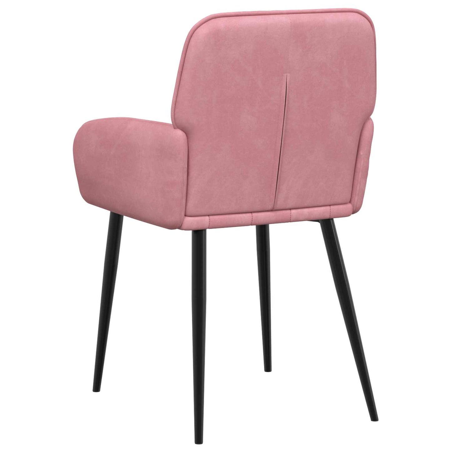 vidaXL Καρέκλες φαγητού 6 pcs Βελούδο Ροζ 57 x 50 x 85 εκ.