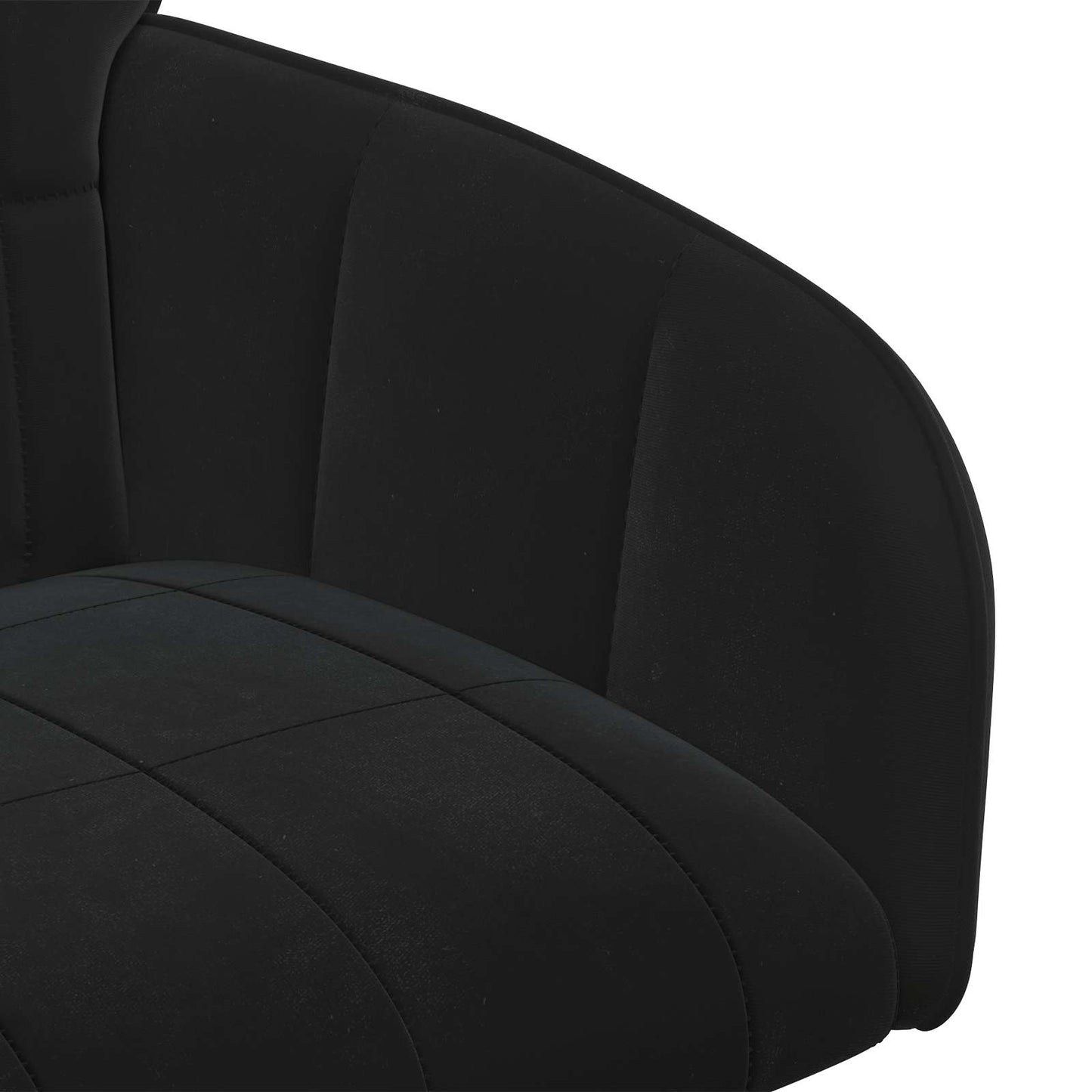 vidaXL Καρέκλες φαγητού 6 pcs Βελούδο Μαύρο 57 x 50 x 85 εκ.