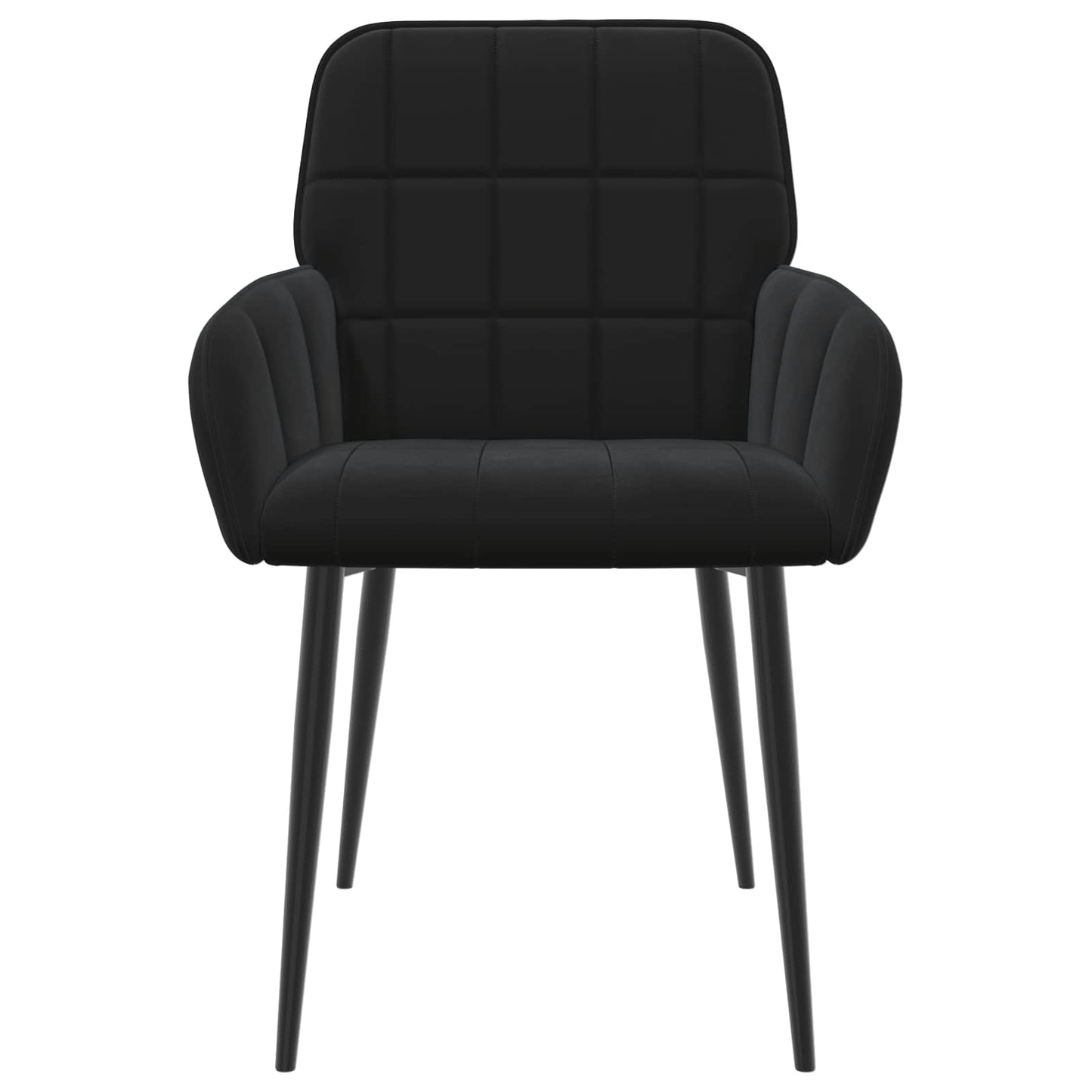 vidaXL Καρέκλες φαγητού 6 pcs Βελούδο Μαύρο 57 x 50 x 85 εκ.