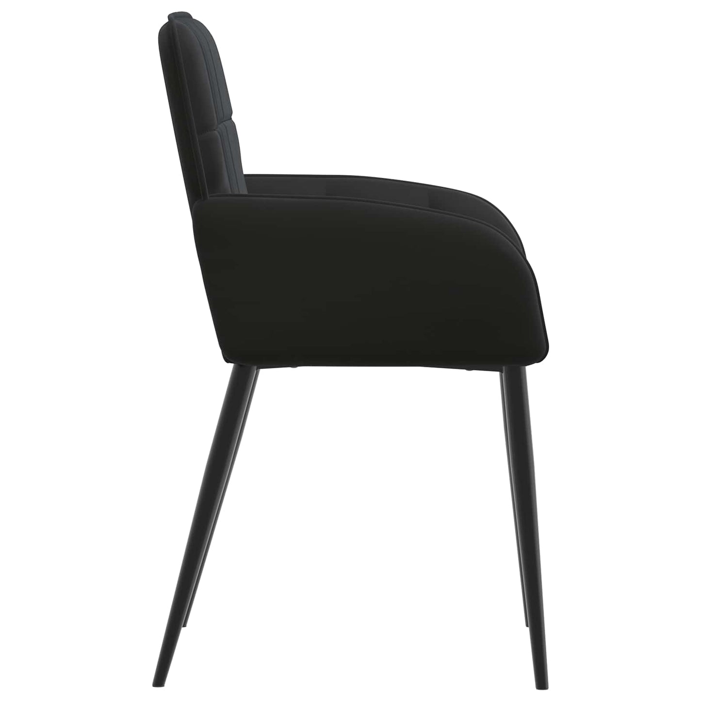vidaXL Καρέκλες φαγητού 6 pcs Βελούδο Μαύρο 57 x 50 x 85 εκ.