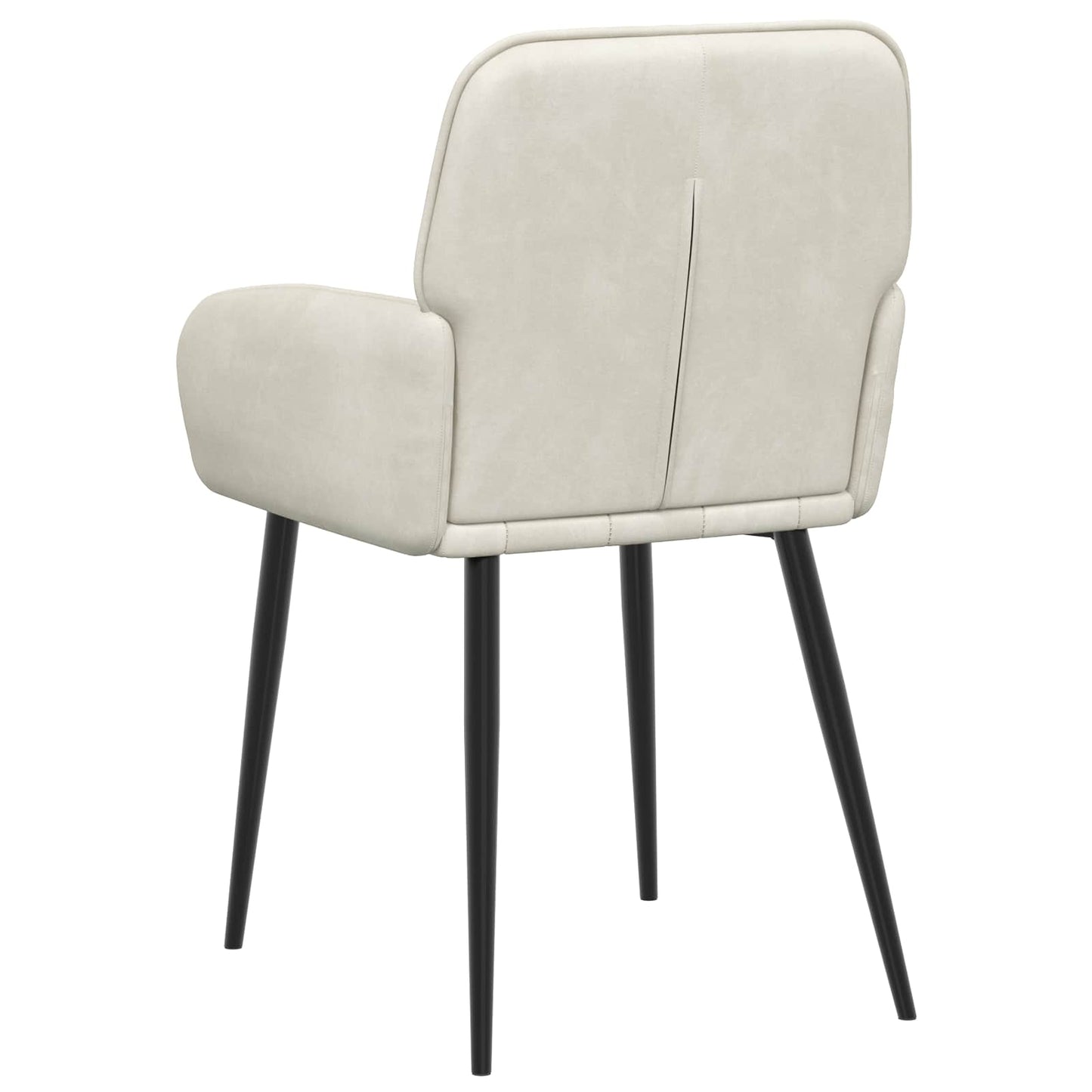 vidaXL Καρέκλες φαγητού 6 pcs Βελούδο Κρεμ 57 x 50 x 85 εκ.
