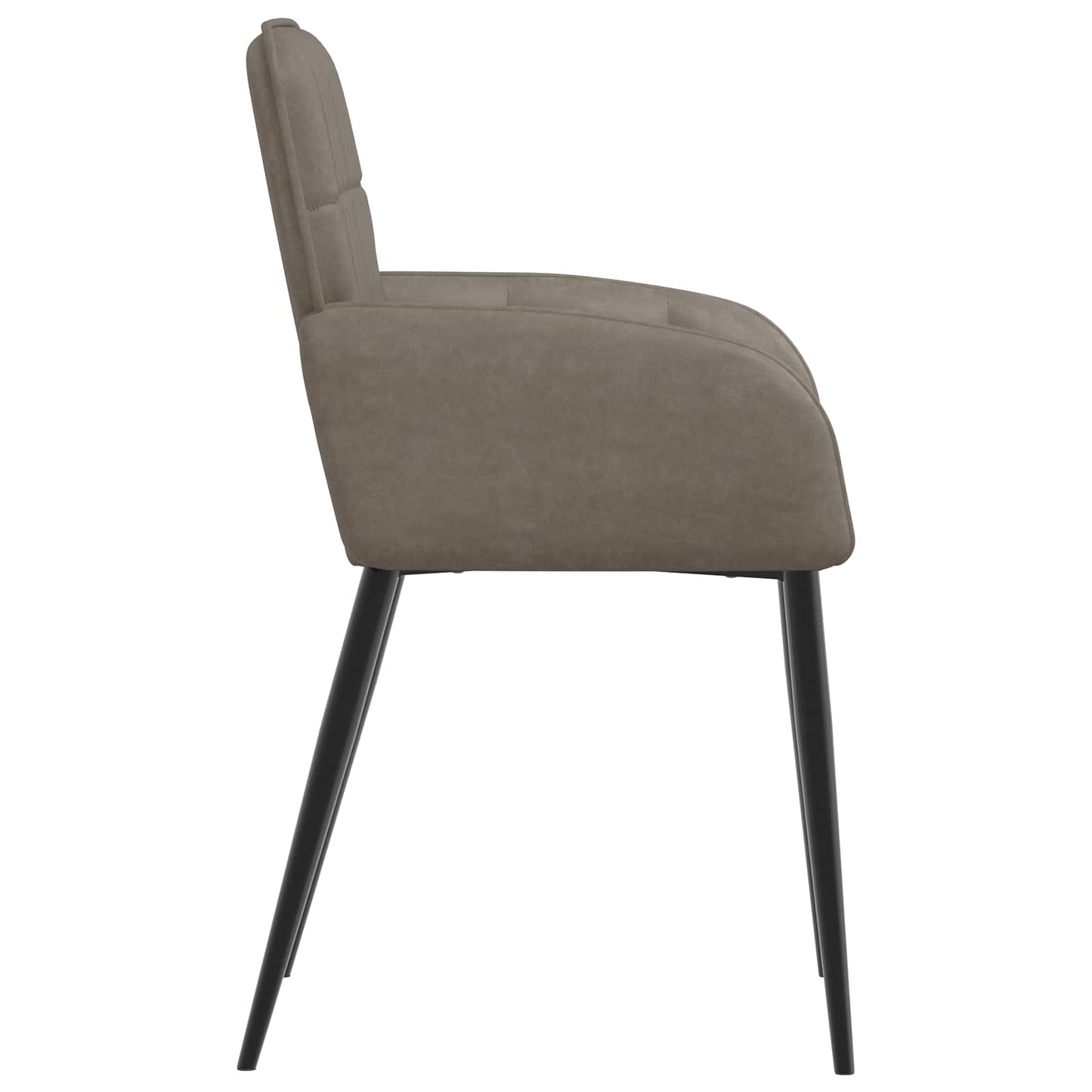 vidaXL Καρέκλες φαγητού 4 pcs Τεχνητό Δέρμα Γκρι 57 x 50 x 85 εκ.