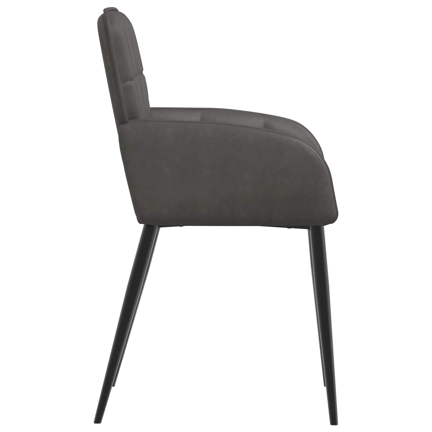 vidaXL Καρέκλες φαγητού 6 pcs Τεχνητό Δέρμα Μαύρο 57 x 50 x 85 εκ.